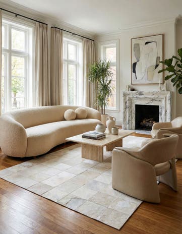 5' 1 x 8' Cowhide Rug