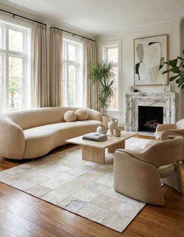 5' 1 x 8' Cowhide Rug