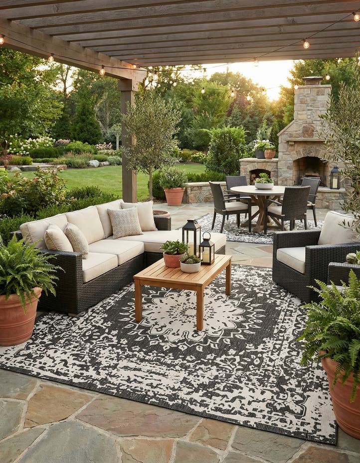 13' x 13' Easy-Clean Traditional Indoor / Ou...