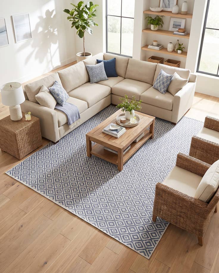 Detail image of 10' 8 x 10' 8 Easy-Clean Jill Zarin Costa Rica Indoor / Outdoor Square Rug