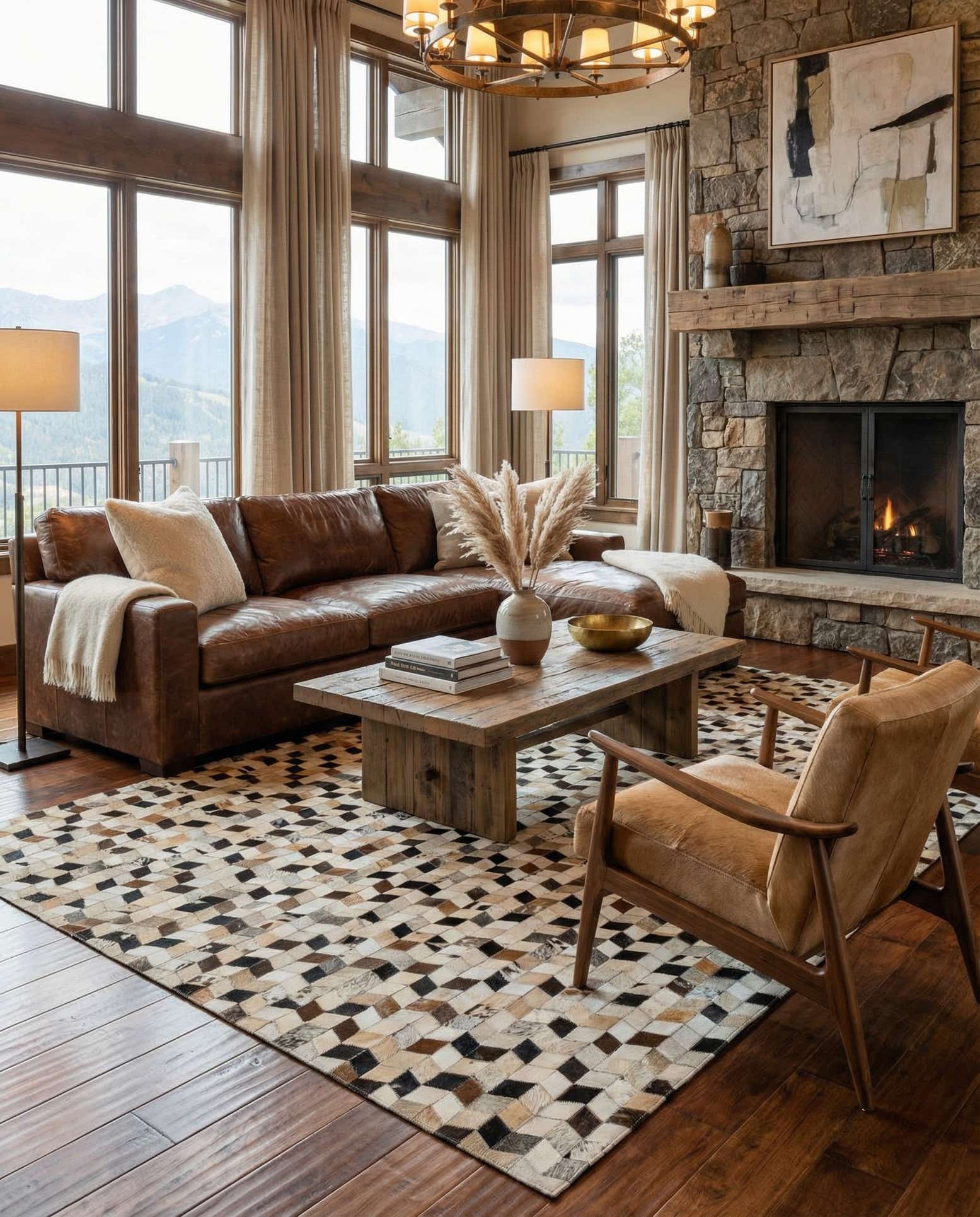5' x 7' 11 Cowhide - Patchwork Rug