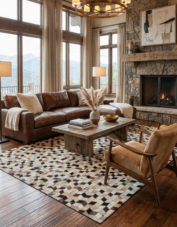 5' x 7' 11 Cowhide - Patchwork Rug