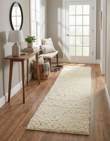 2' x 6' Comfort Solid Shag Runner Rug