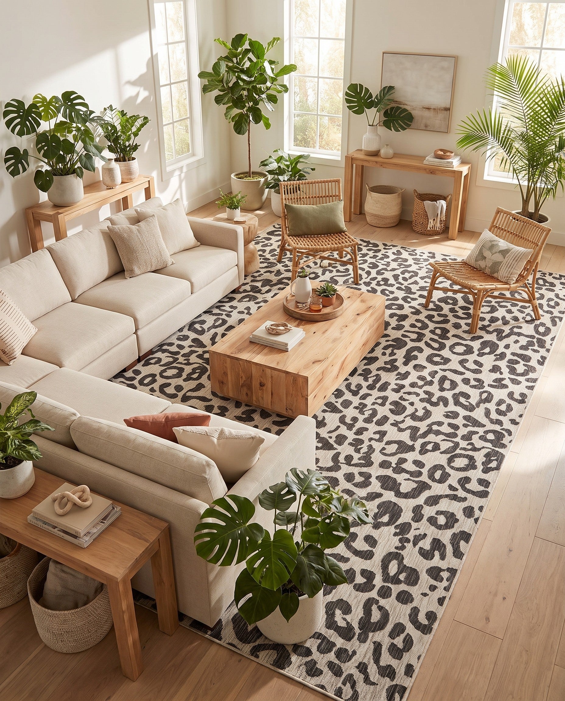 10' x 13' Easy-Clean Safari Indoor / Outdoor Rug