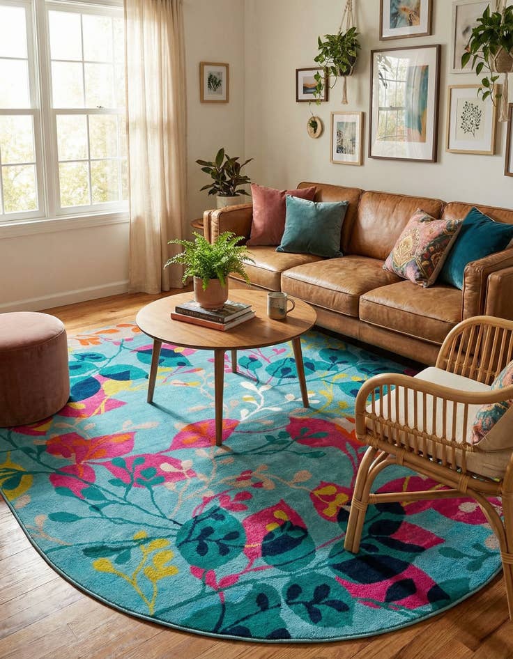 Detail image of 7' 10 x 10' Azalea Oval Rug