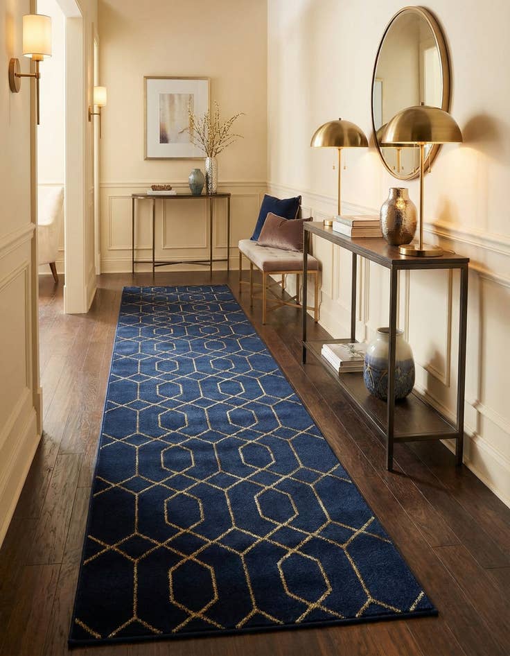 Detail image of 2' 7 x 12'  Marilyn Monroe™ Glam Trellis Runner Rug