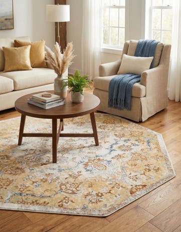 Yellow Highbury Octagon Rug