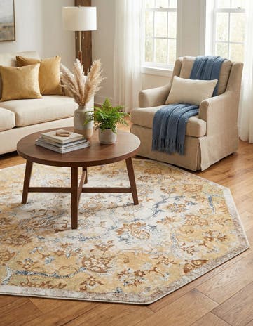 Yellow Highbury Octagon Rug