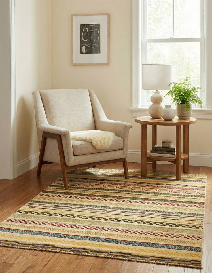 Detail image of 2' 9 x 3' 11  Hand Knotted Modern Ziegler Rug