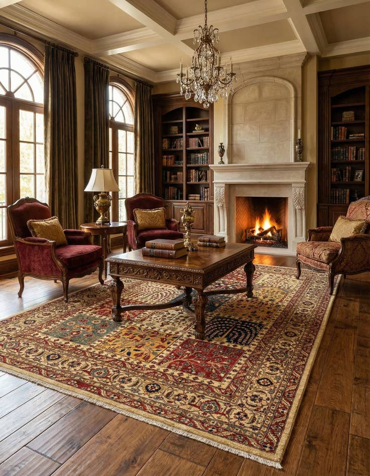 Detail image of  6' 8 x 9' 8 Ariana Ziegler Wool Rug