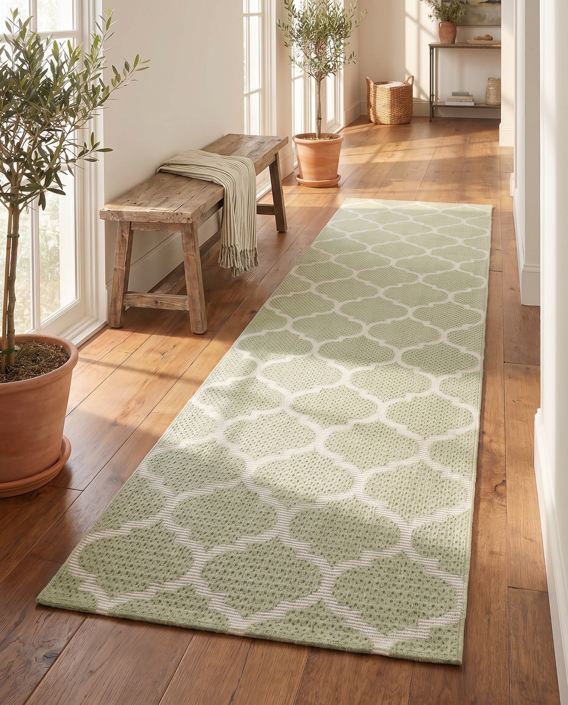 Green Georgia Runner Rug