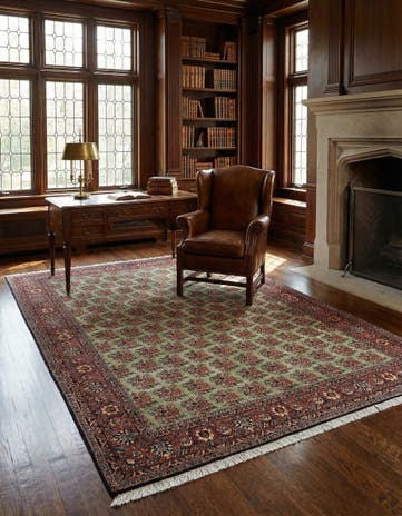 5' 7 x 7' 11 Bidjar With Silk Rug