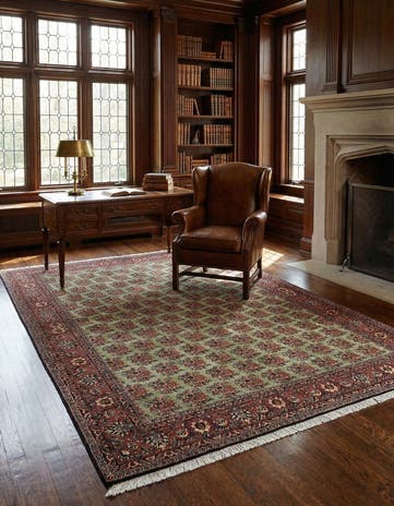 5' 7 x 7' 11 Bidjar With Silk Rug