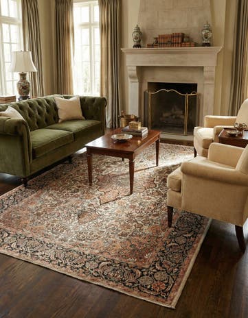 5' 10 x 9' 5 Hand Knotted Kashmir Oriental Rug
