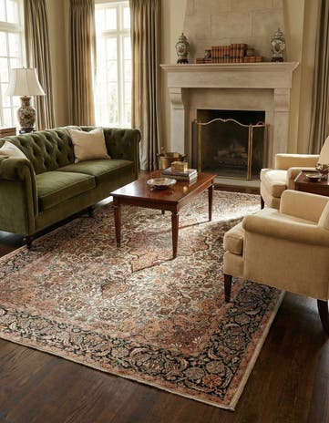 5' 10 x 9' 5 Hand Knotted Kashmir Oriental Rug