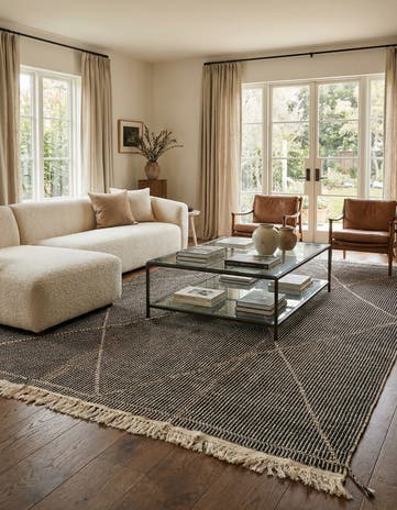 5' 10 x 9' 7 Hand Woven Kilim Modern Wool Rug