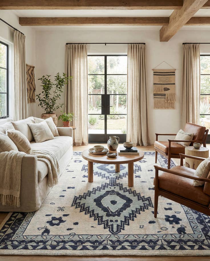 Detail image of 8' 4 x 11' 8 Hand Knotted Moroccan Wool Rug