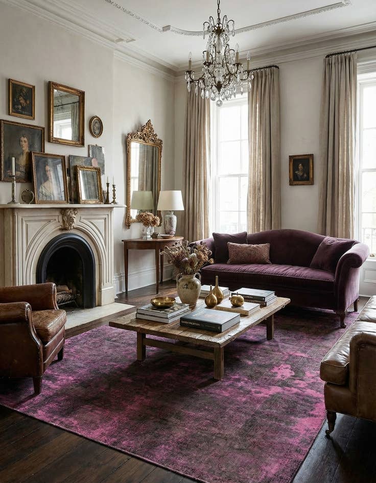 Detail image of 6' 4 x 9' 5 Vintage Royal Wool Rug