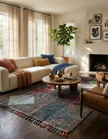 5' 8 x 8' 2 Hand Knotted Moroccan Wool Rug