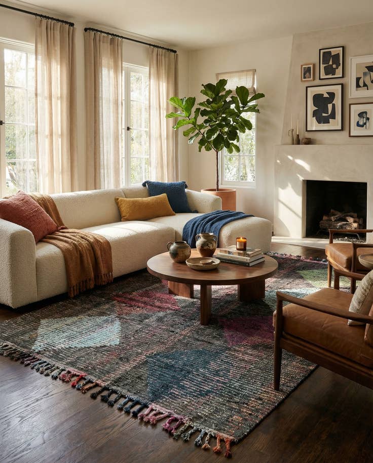 Detail image of 5' 8 x 8' 2 Hand Knotted Moroccan Wool Rug