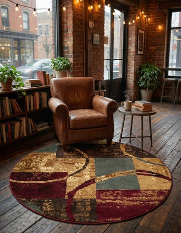 4' x 4' Cafe Round Rug