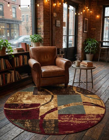 4' x 4' Cafe Round Rug