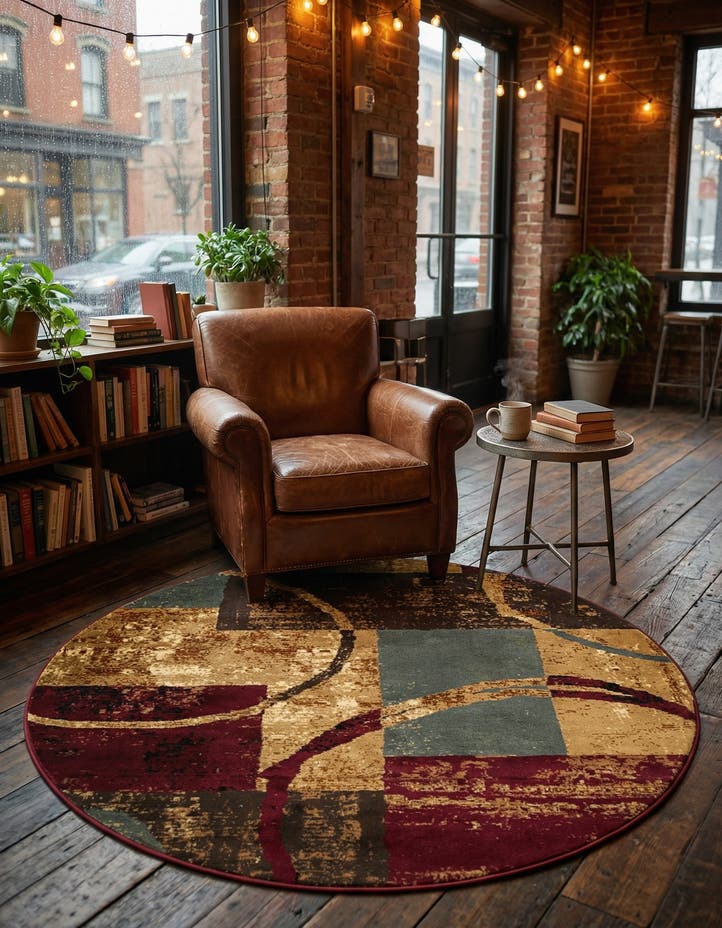 4' x 4' Cafe Round Rug