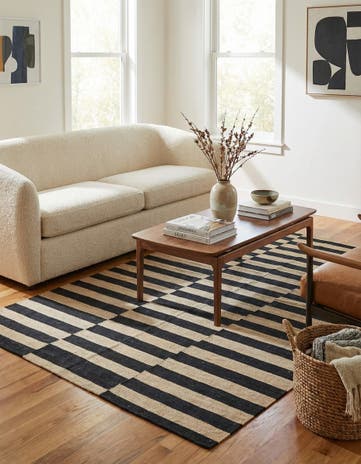 4' 3 x 6' Hand Woven Kilim Modern Wool Rug