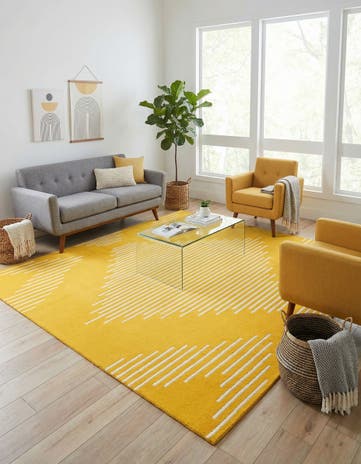 Yellow Kai Square Rug