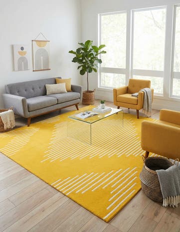 Yellow Kai Square Rug