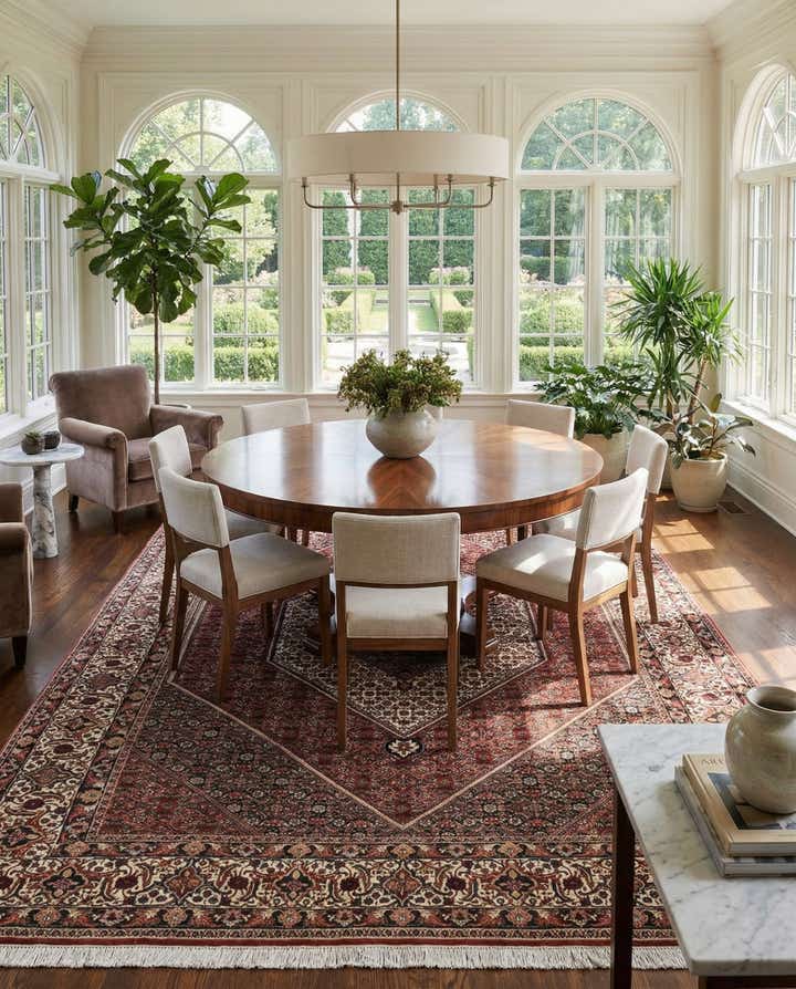 6' 7 x 9' 9 Hand Knotted Bidjar Persian Wool Rug