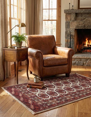 2' 7 x 4' 4 Hand Knotted Bokhara Oriental Wool Rug
