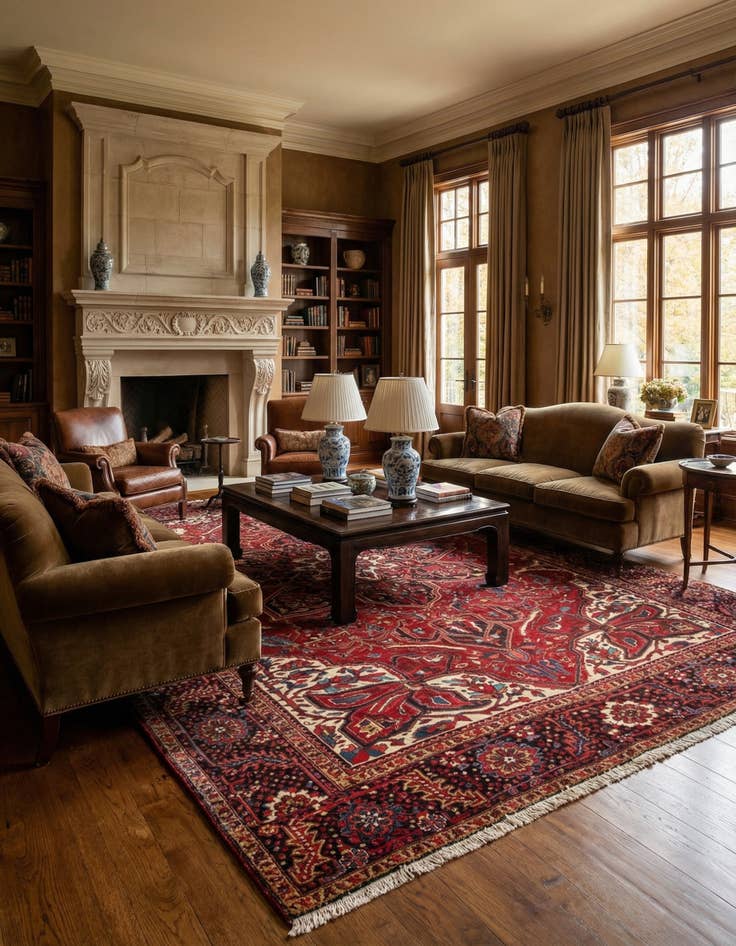 Detail image of 8' 11 x 12' 10 Heriz Rug