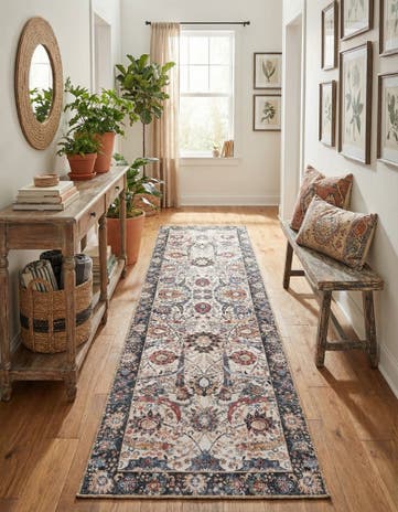 2' 7 x 10' Washable Timeless Runner Rug