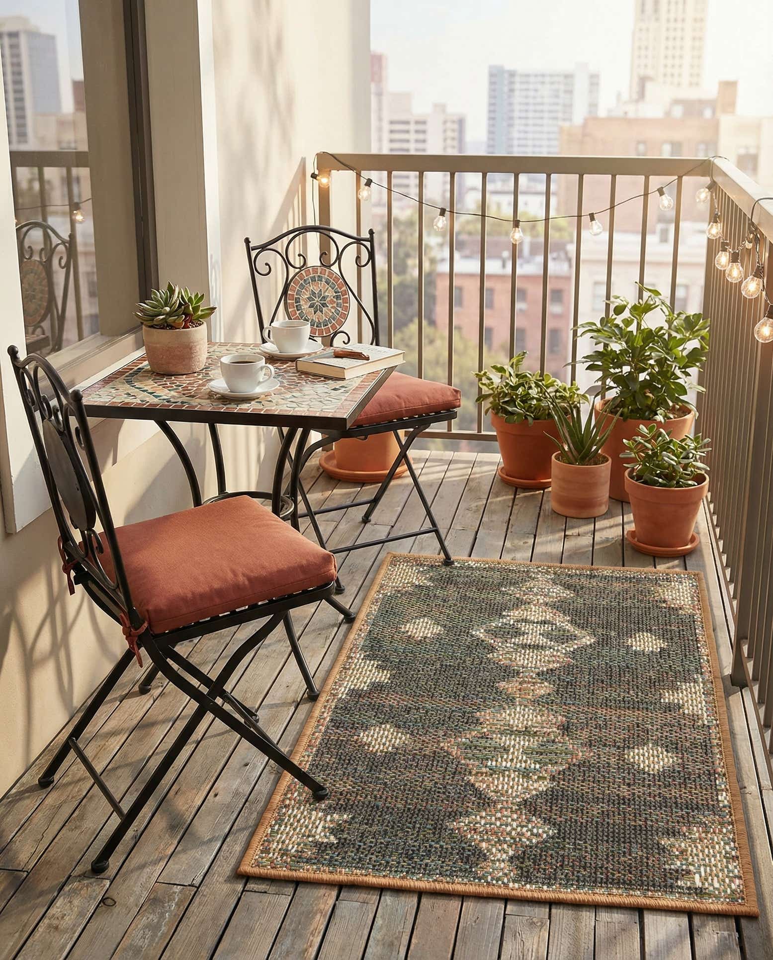 2' x 3' Easy-Clean Baja Indoor / Outdoor Rug
