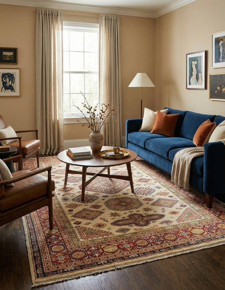 Detail image of 5' 6 x 7' 9  Hand Knotted Kazak Oriental Rug