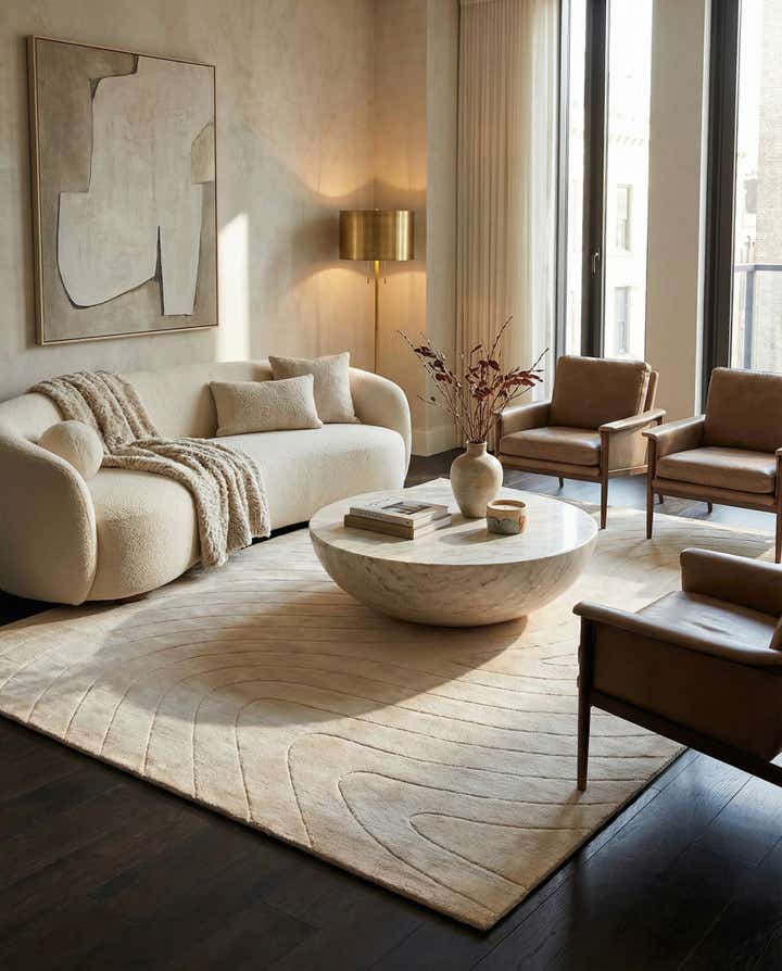 6' 8 x 9' 9 Hand Knotted Darya Wool Rug