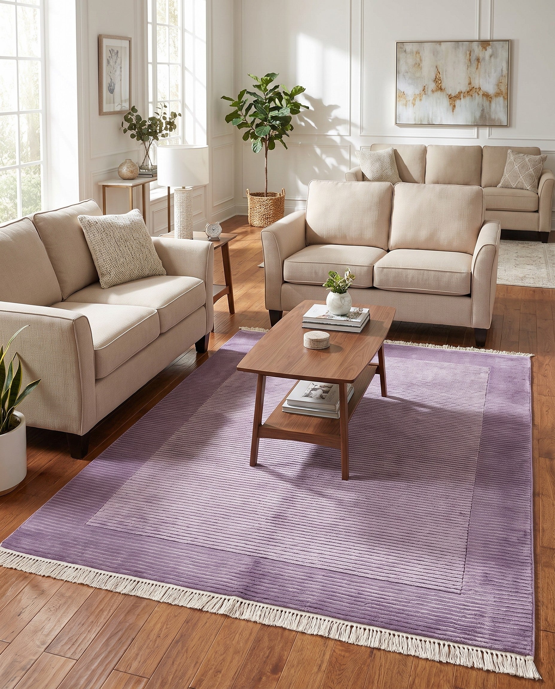 4' 11 x 6' 6 Hand Knotted Darya Wool Rug