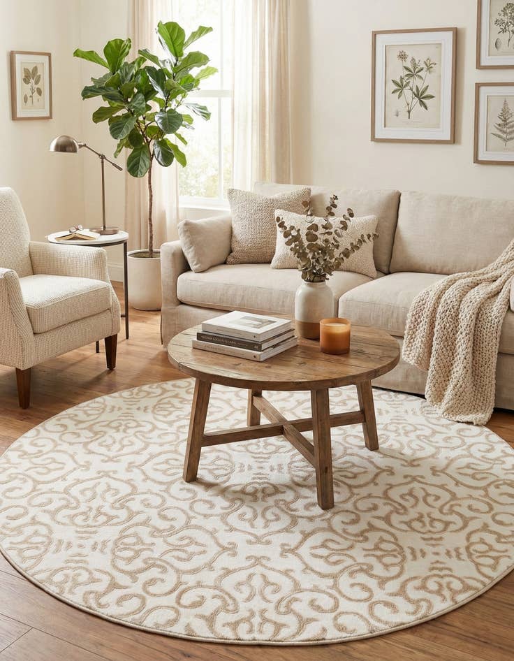 Detail image of 5' x 5' Himalaya Round Rug