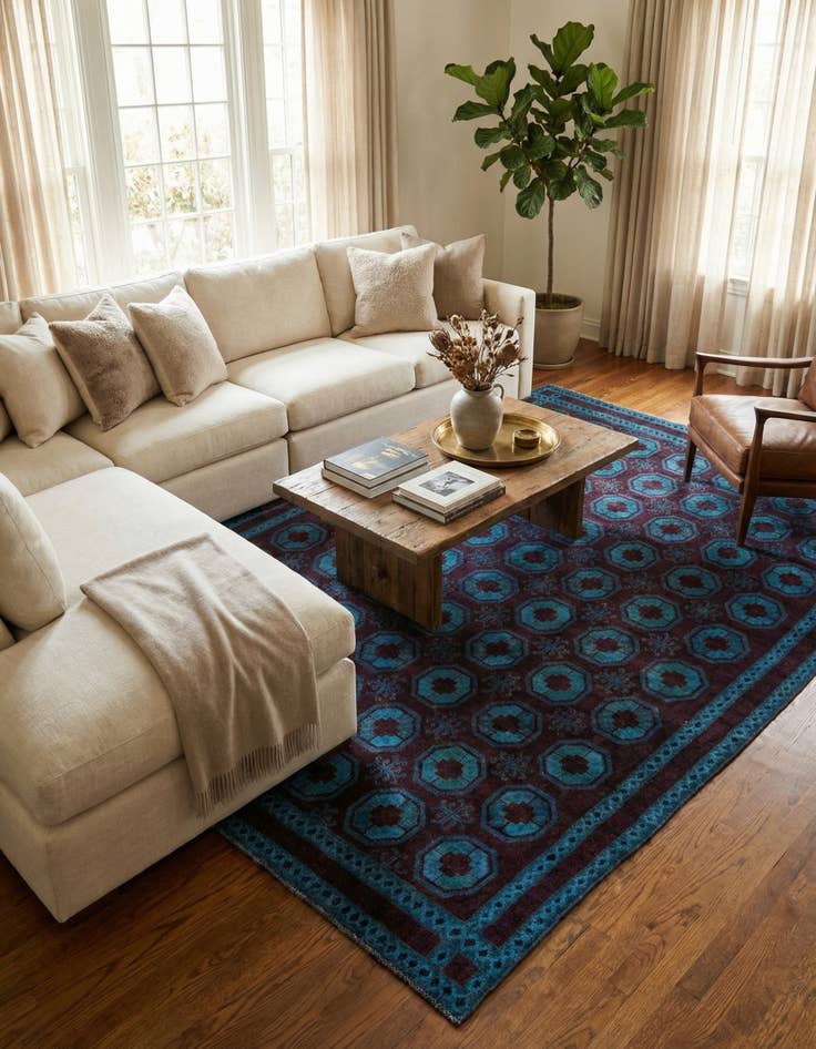 Detail image of 8' 2 x 10' 1  Hand Knotted Moroccan Wool Rug