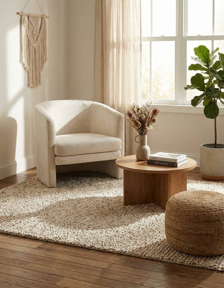 Detail image of 5' 1 x 7' 1  Hand Woven Haka Deluxe Shag Rug