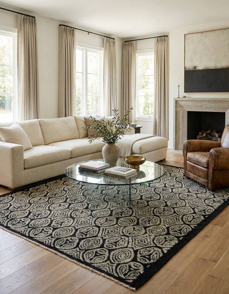 Detail image of 8' 4 x 10' 3 Hand Knotted Darya Wool Rug