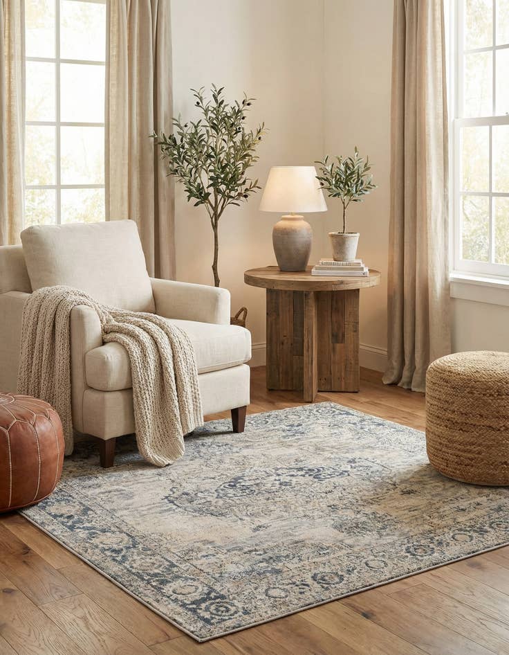 Detail image of  5' 3 x 5' 3 Oregon Square Rug