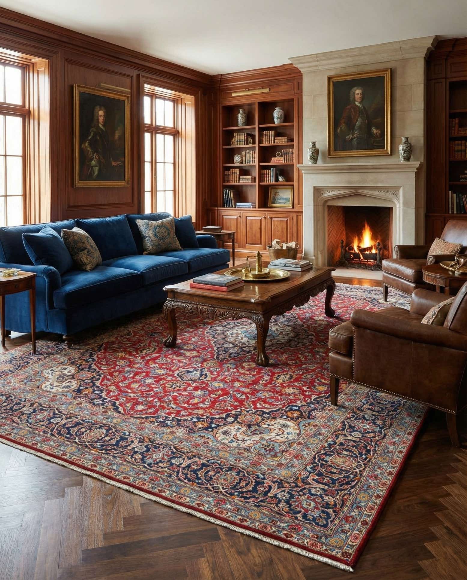 9' 2 x 12' 8 Kashan Rug