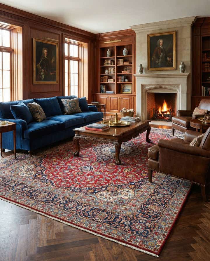 9' 2 x 12' 8 Kashan Rug