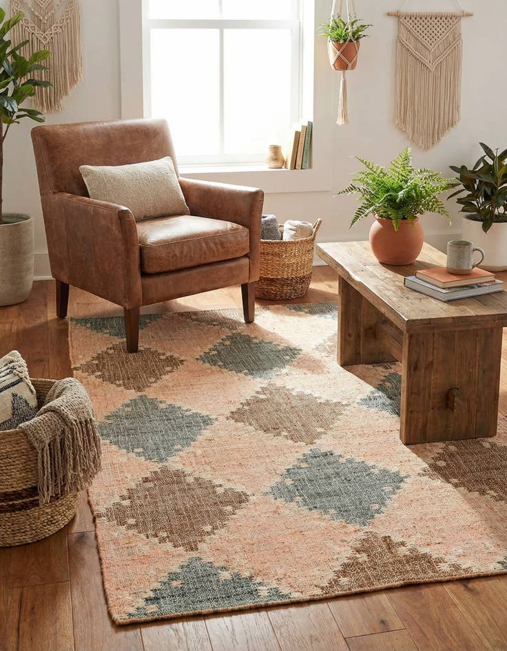 Detail image of 4' 3 x 6' Hand Woven Kala Handwoven Jute Rug