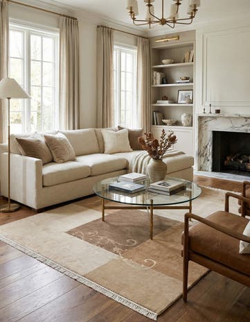 5' 7 x 8' Hand Knotted Darya Wool Rug