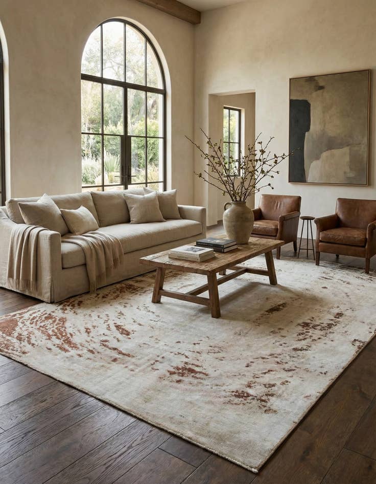 Detail image of  9' x 12'  Hand Knotted Ultra Vintage Persian Wool Rug