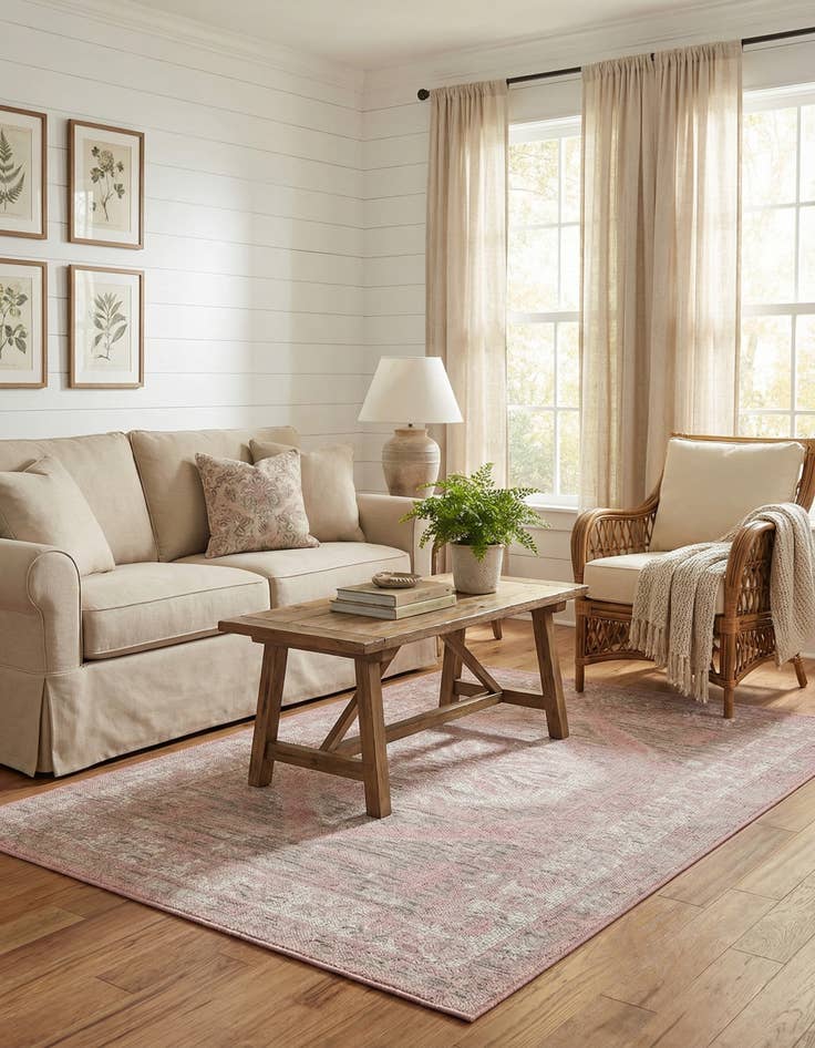 Detail image of  3' x 5' 3  Washable Traditional Indoor / Outdoor Rug