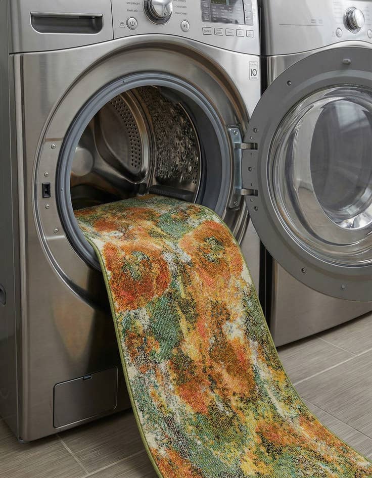 Detail image of 2' x 6'  Washable Haerfest Runner Rug